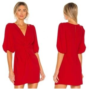 Amanda Uprichard Red Susannah  Dress Size Small